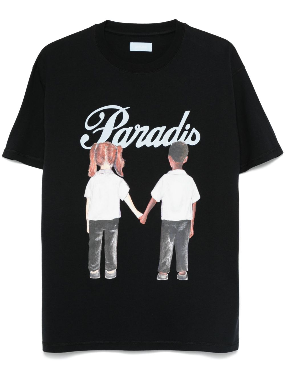 3PARADIS 图案印花T恤 - 黑色