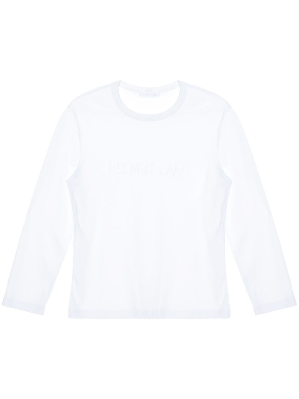 Helmut Lang logo刺绣T恤 - 白色