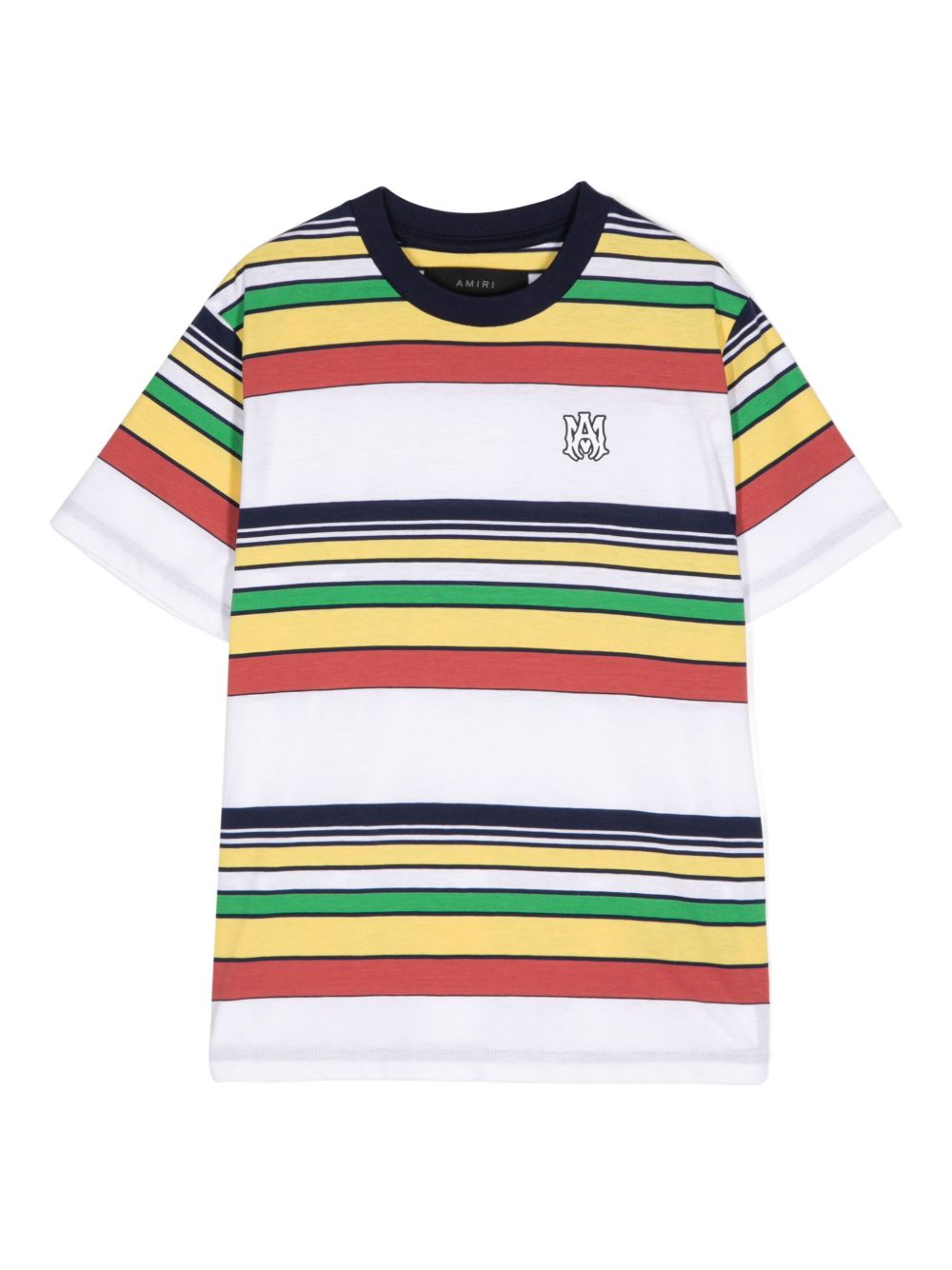 AMIRI KIDS 条纹棉T恤 - 白色