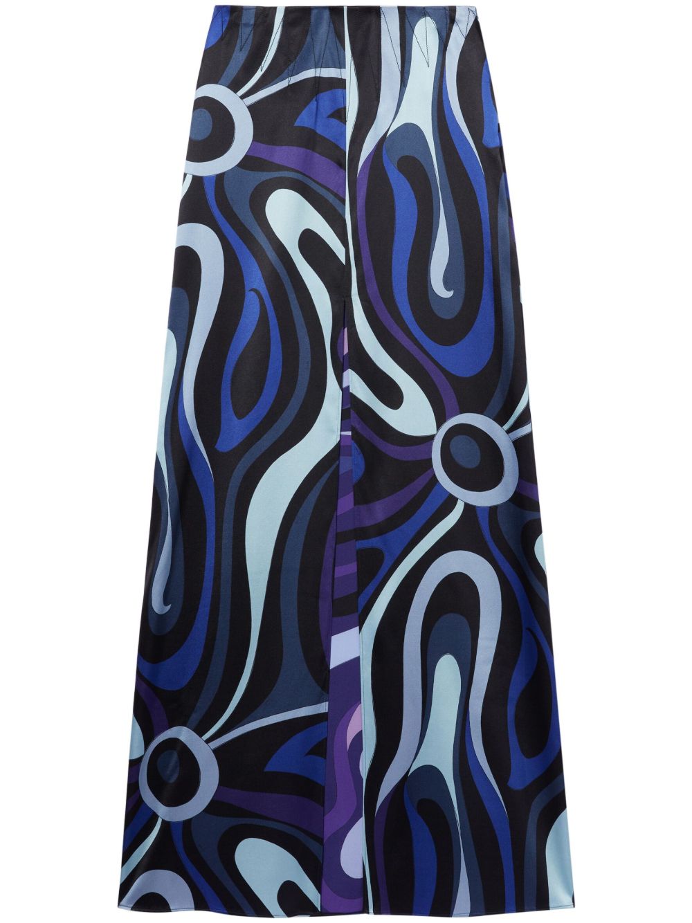 PUCCI Marmo 印花超长半身裙 - 蓝色