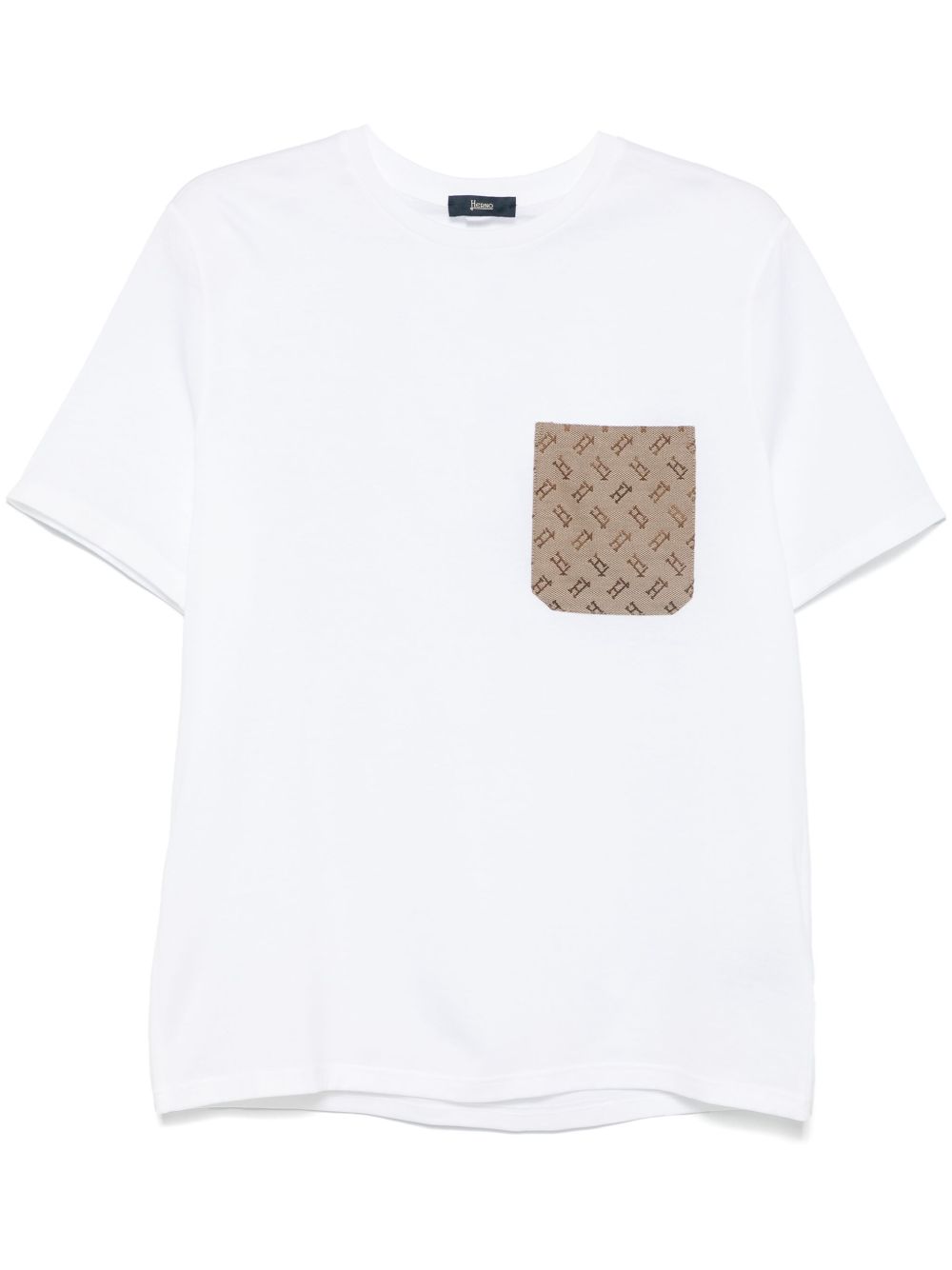 Herno logo刺绣T恤 - 白色