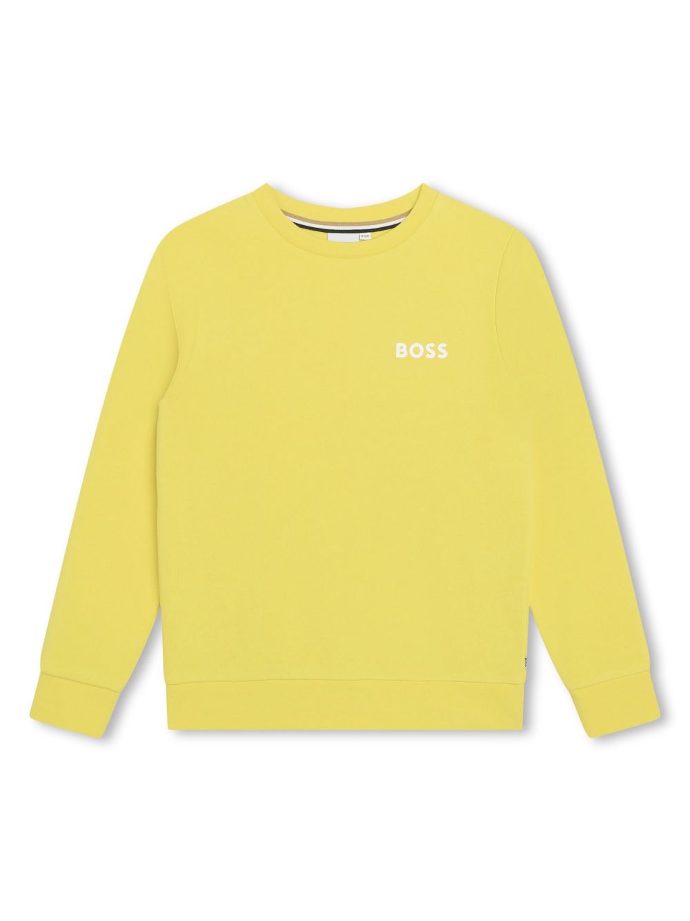 BOSS Kidswear logo印花棉质混纺卫衣 - 黄色
