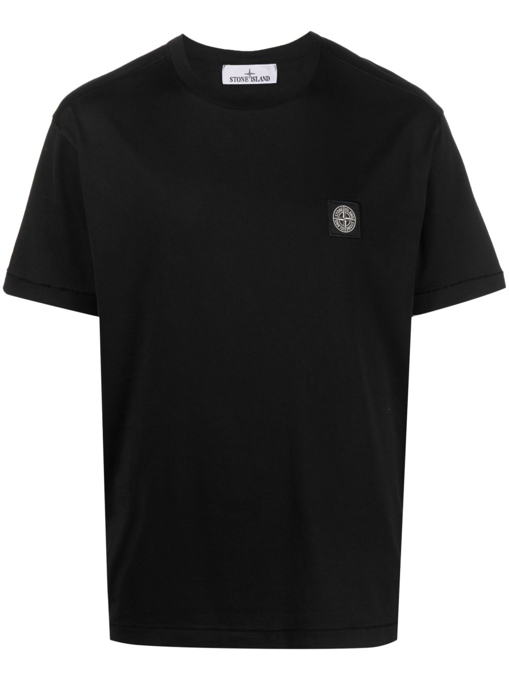 Stone Island 罗盘贴花棉T恤 - 黑色