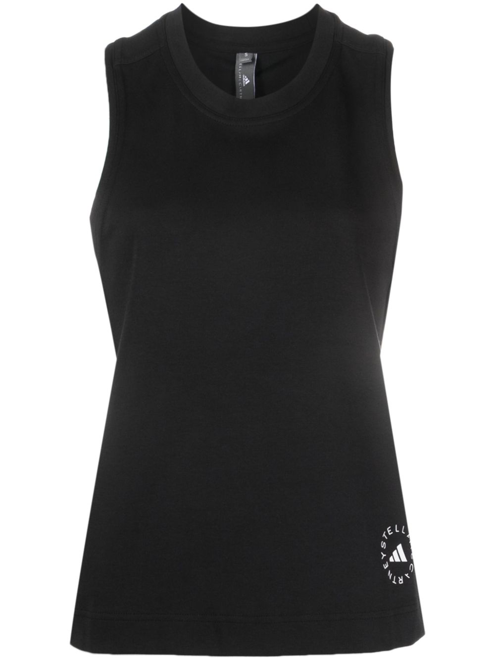 adidas by Stella McCartney logo印花坦克背心 - 黑色