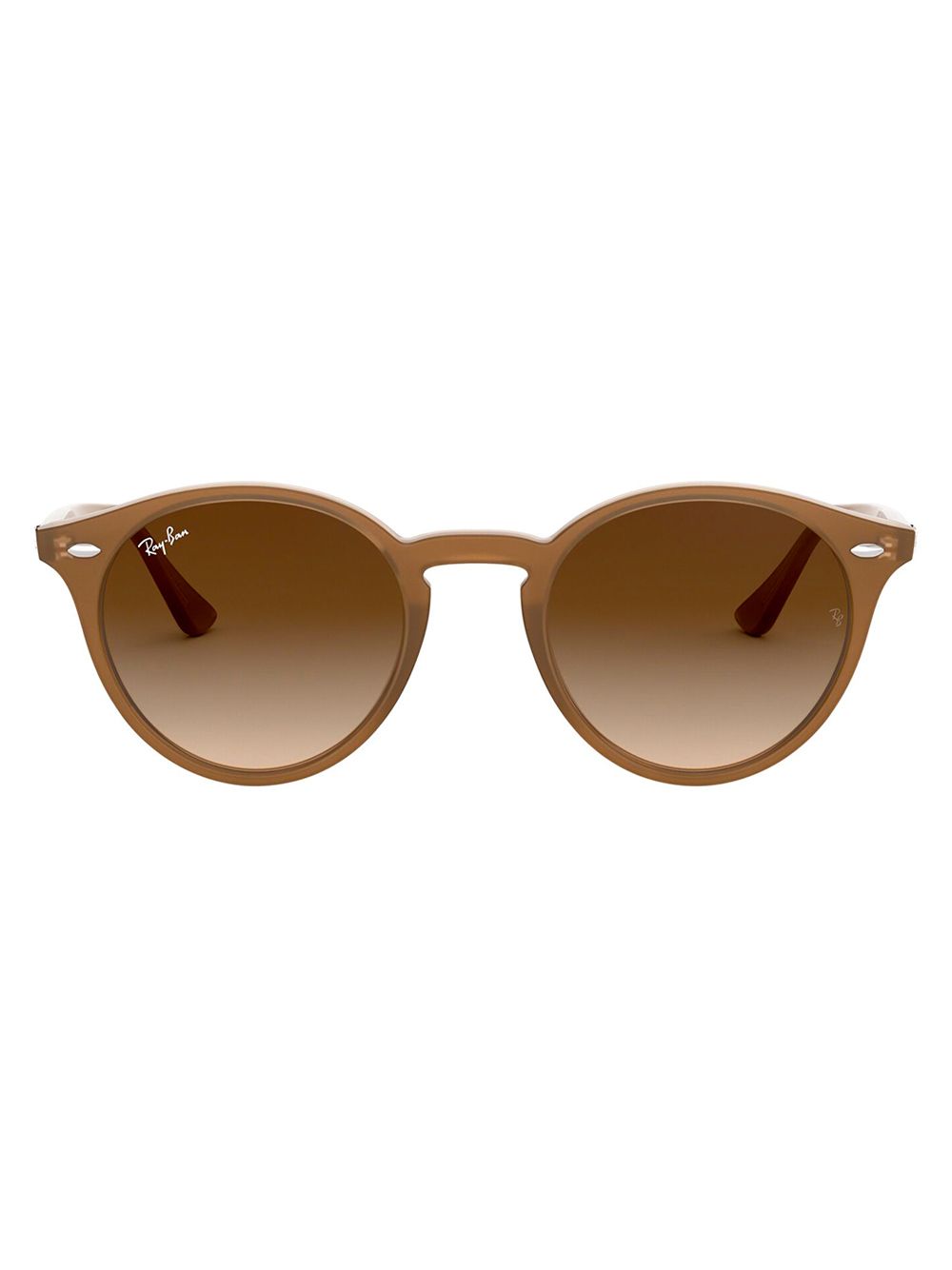 Ray-Ban 渐色圆框太阳眼镜 - 褐色
