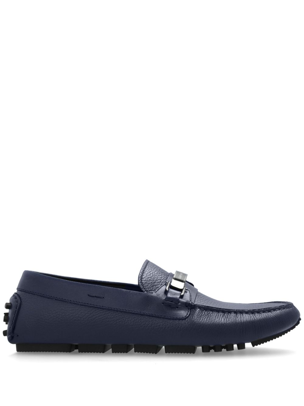 Emporio Armani logo标牌乐福鞋 - 蓝色