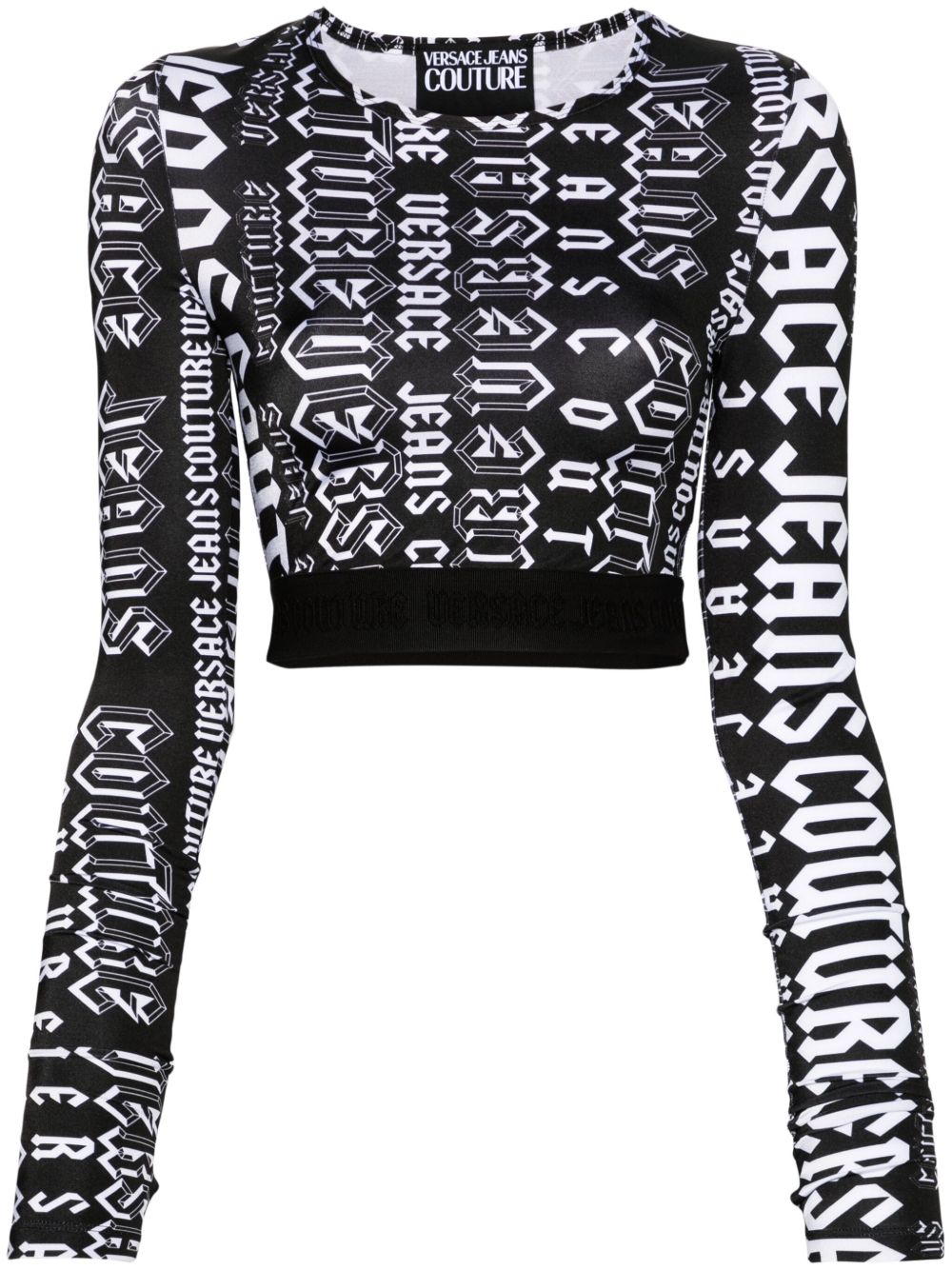Versace Jeans Couture Logomania 短款上衣 - 黑色