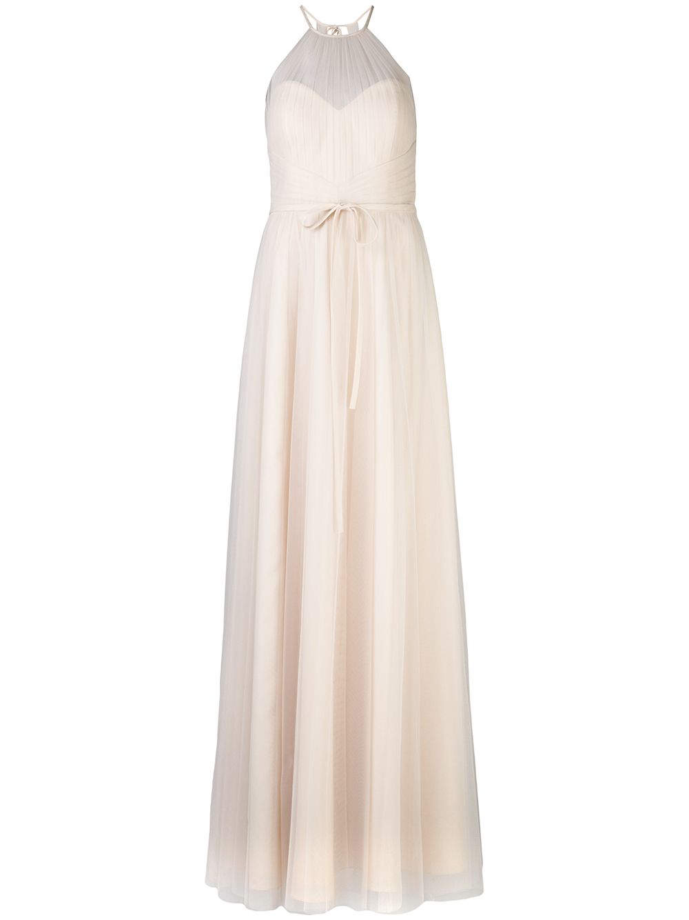 Marchesa Notte Bridesmaids 绕领式薄纱伴娘礼服 - 粉色