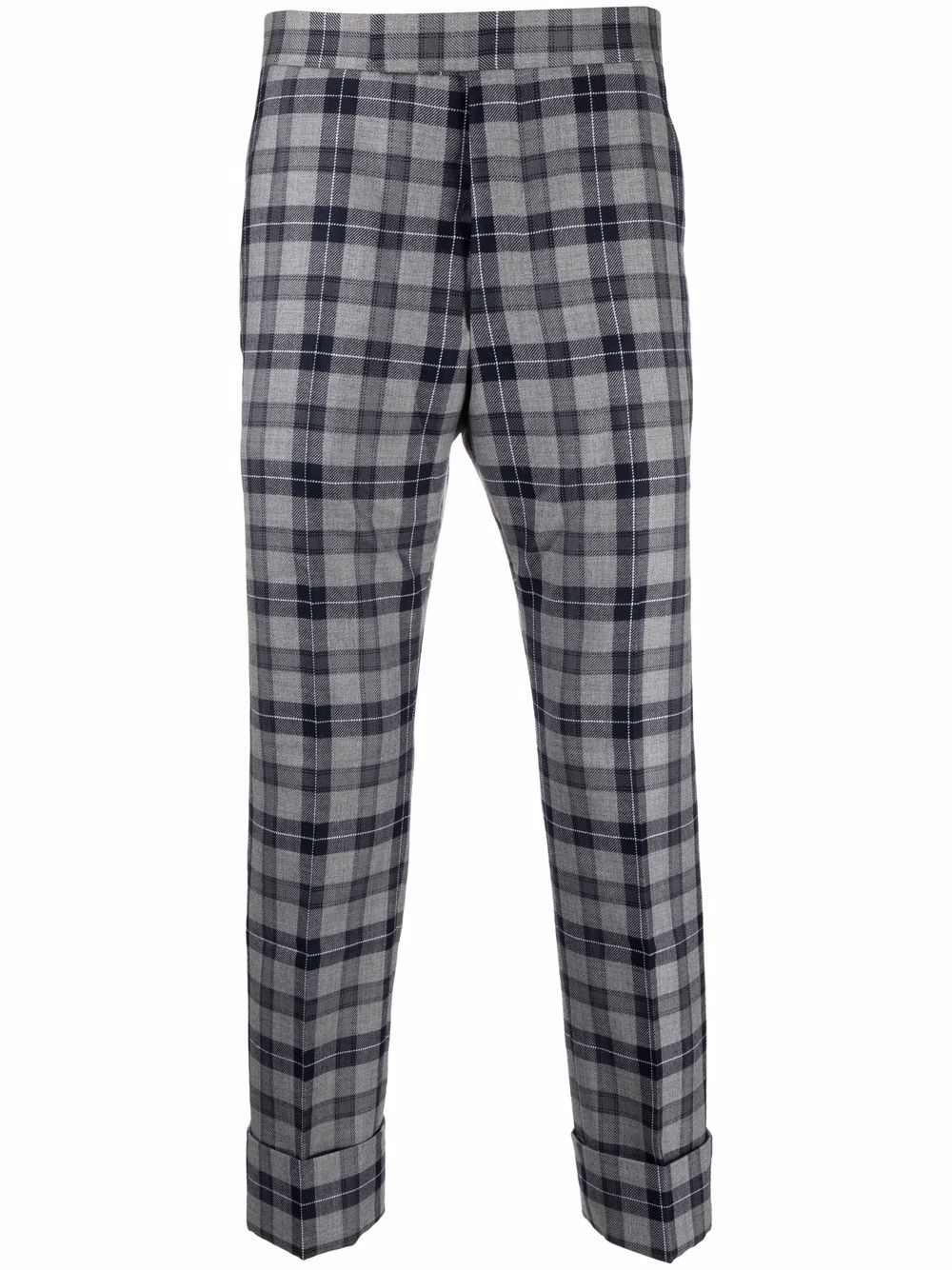 Thom Browne 格纹露踝西裤 - 灰色