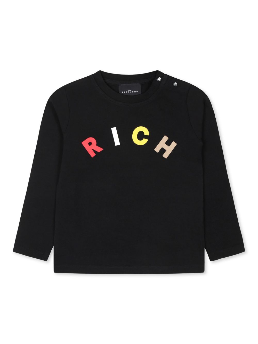 John Richmond Junior logo印花卫衣 - 黑色