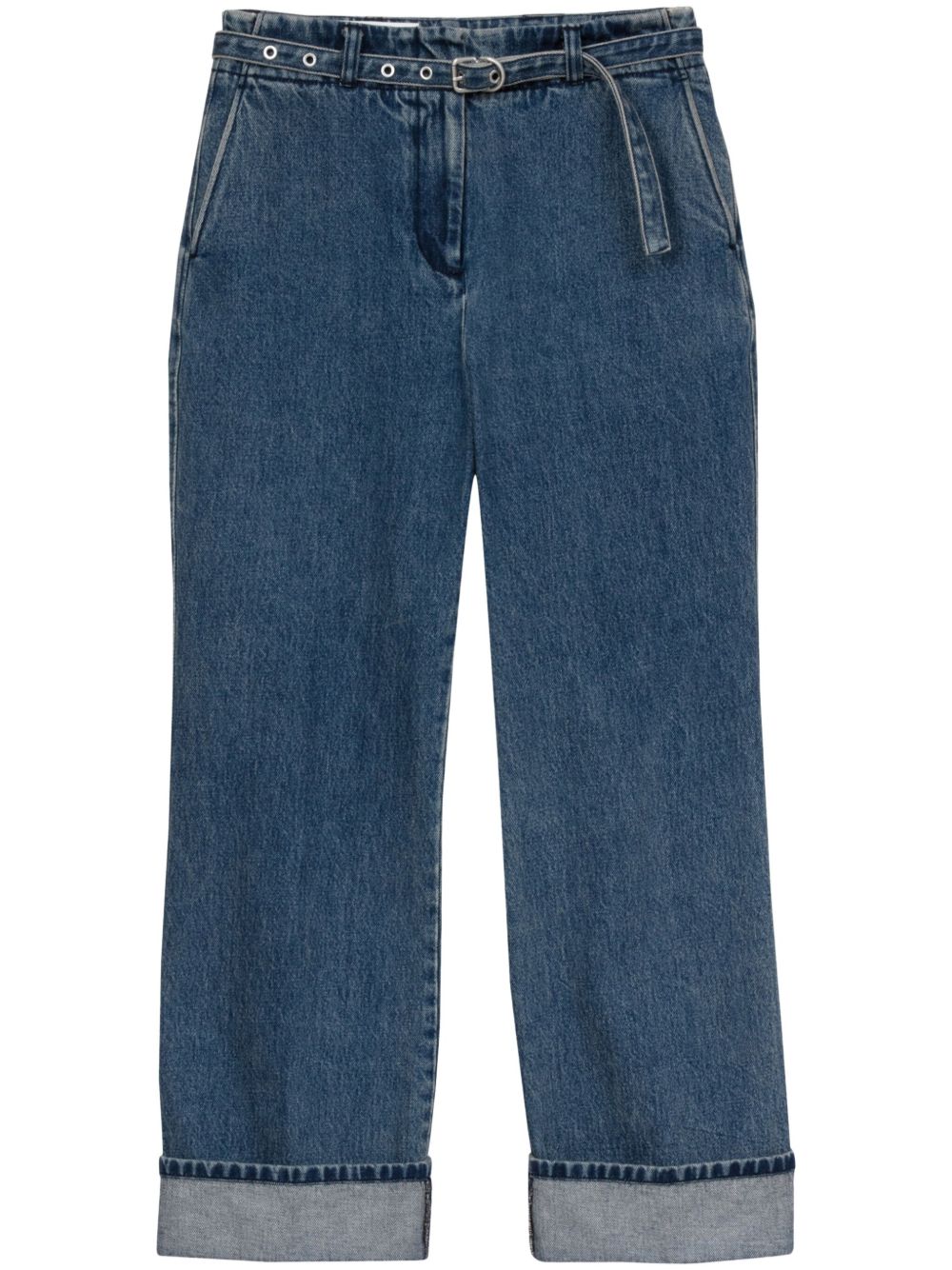 3.1 Phillip Lim 束腰喇叭棉牛仔裤 - 蓝色