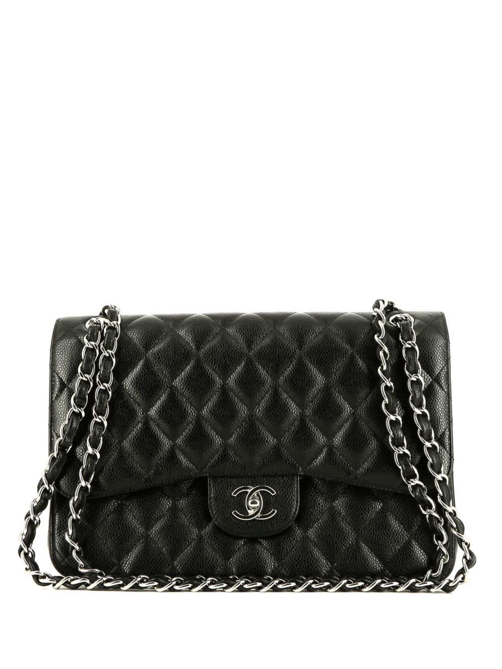CHANEL Pre-Owned Jumbo Timeless 单肩包（2018年典藏款） - 黑色