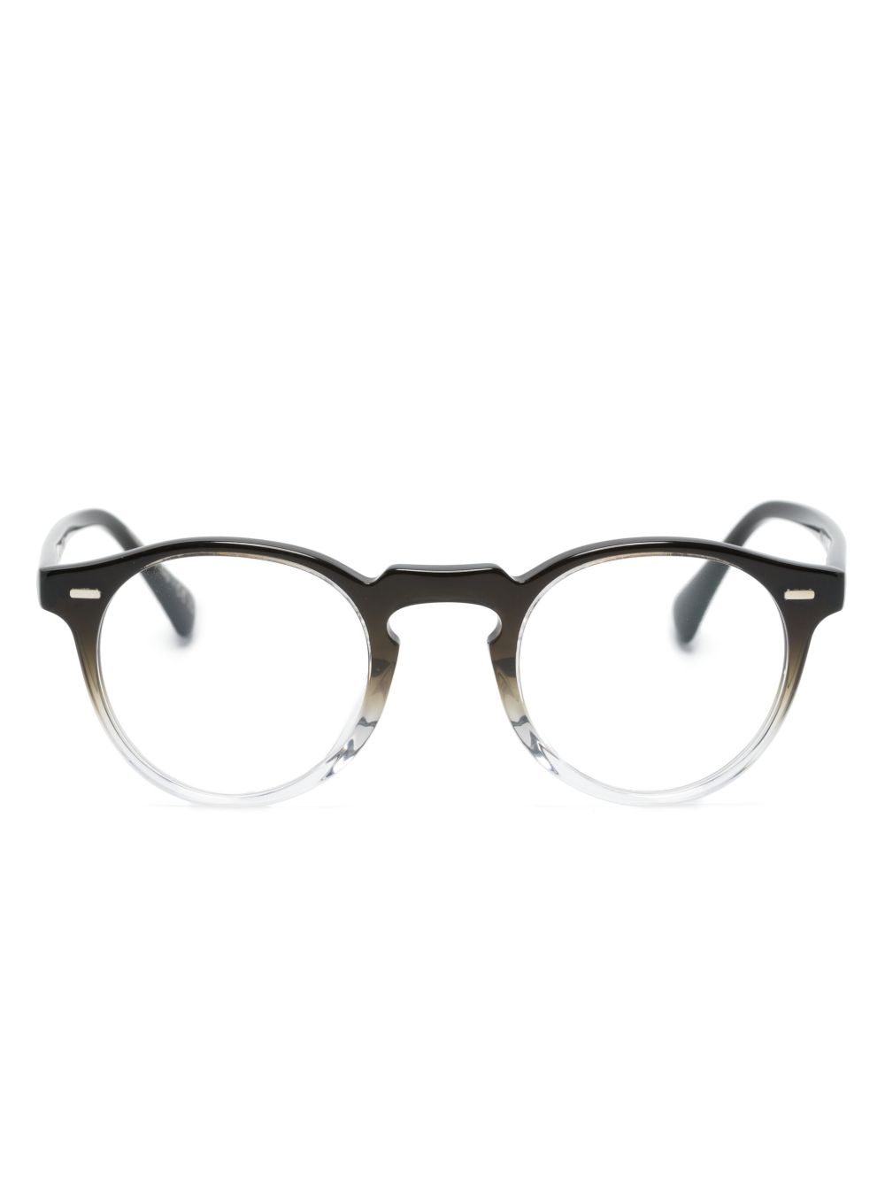 Oliver Peoples Gregory Peck 圆框眼镜 - 黑色
