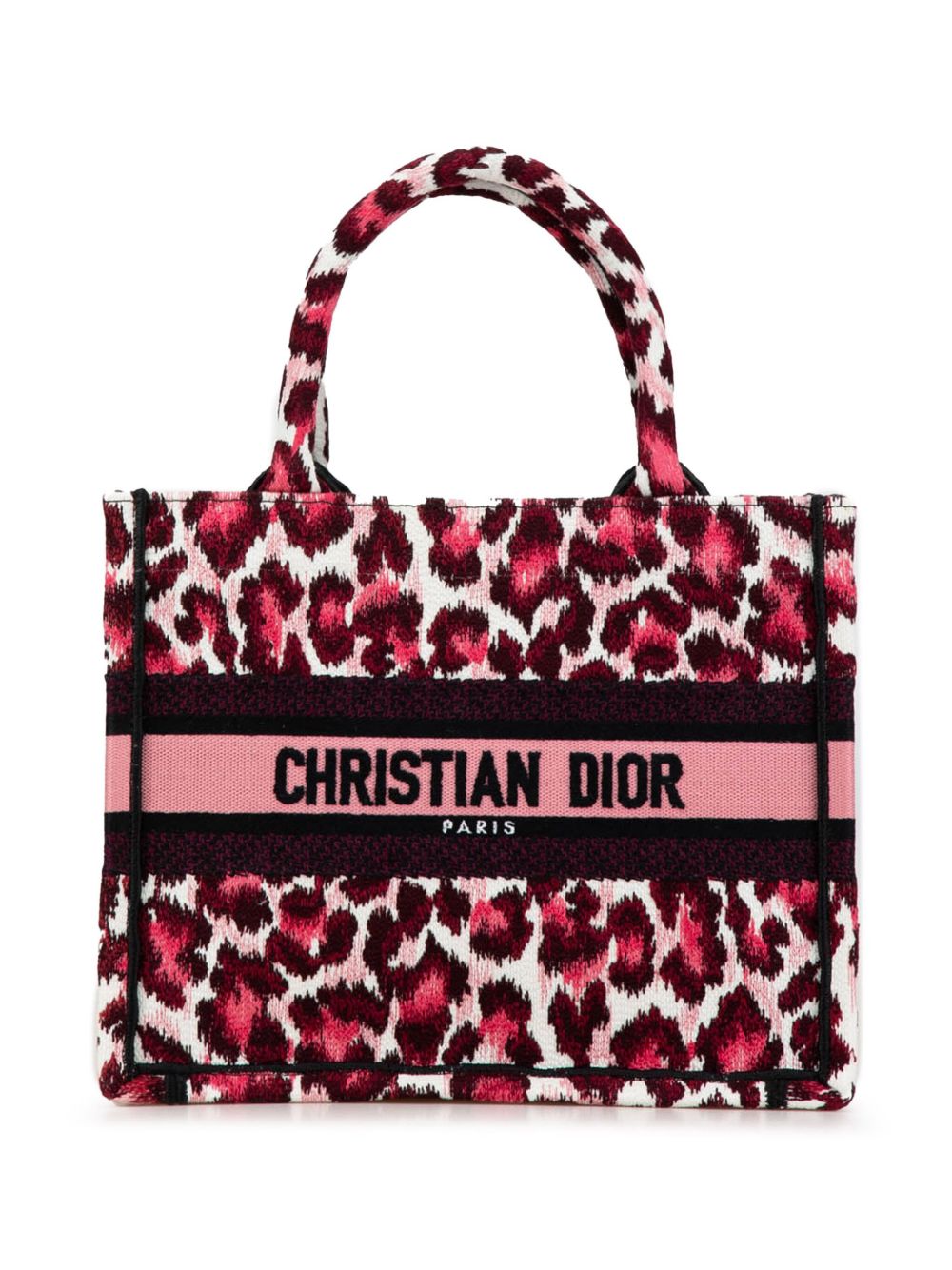 Christian Dior Pre-Owned Leopard Mizza Book 小号手提包（2023年典藏款） - 粉色