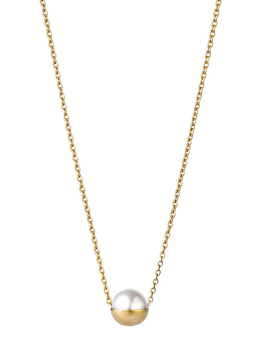 Shihara Half Pearl 0°项链 - 金属色