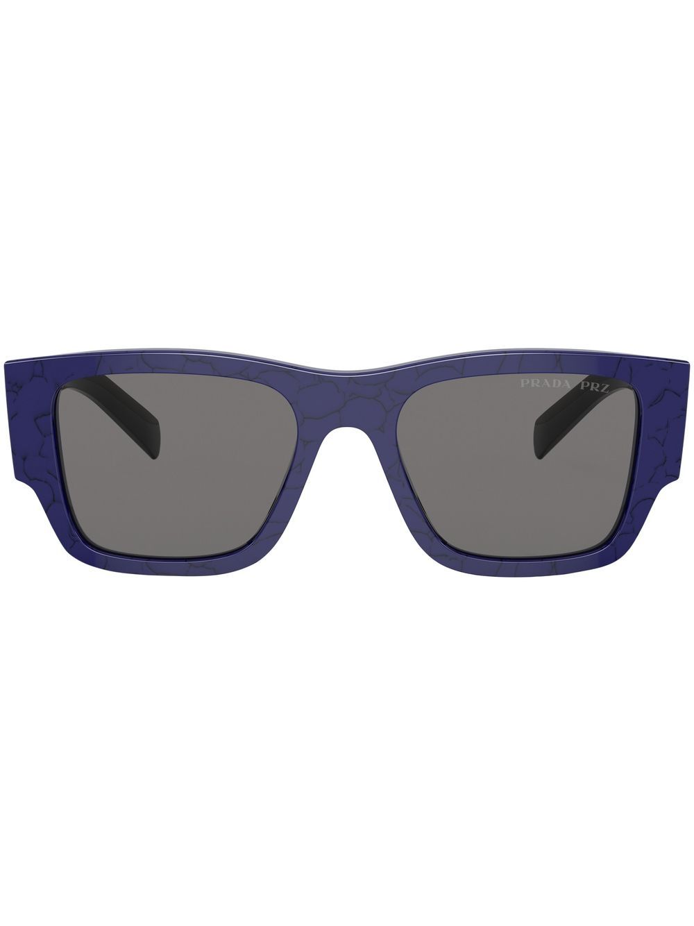Prada Eyewear logo方框太阳眼镜 - 蓝色