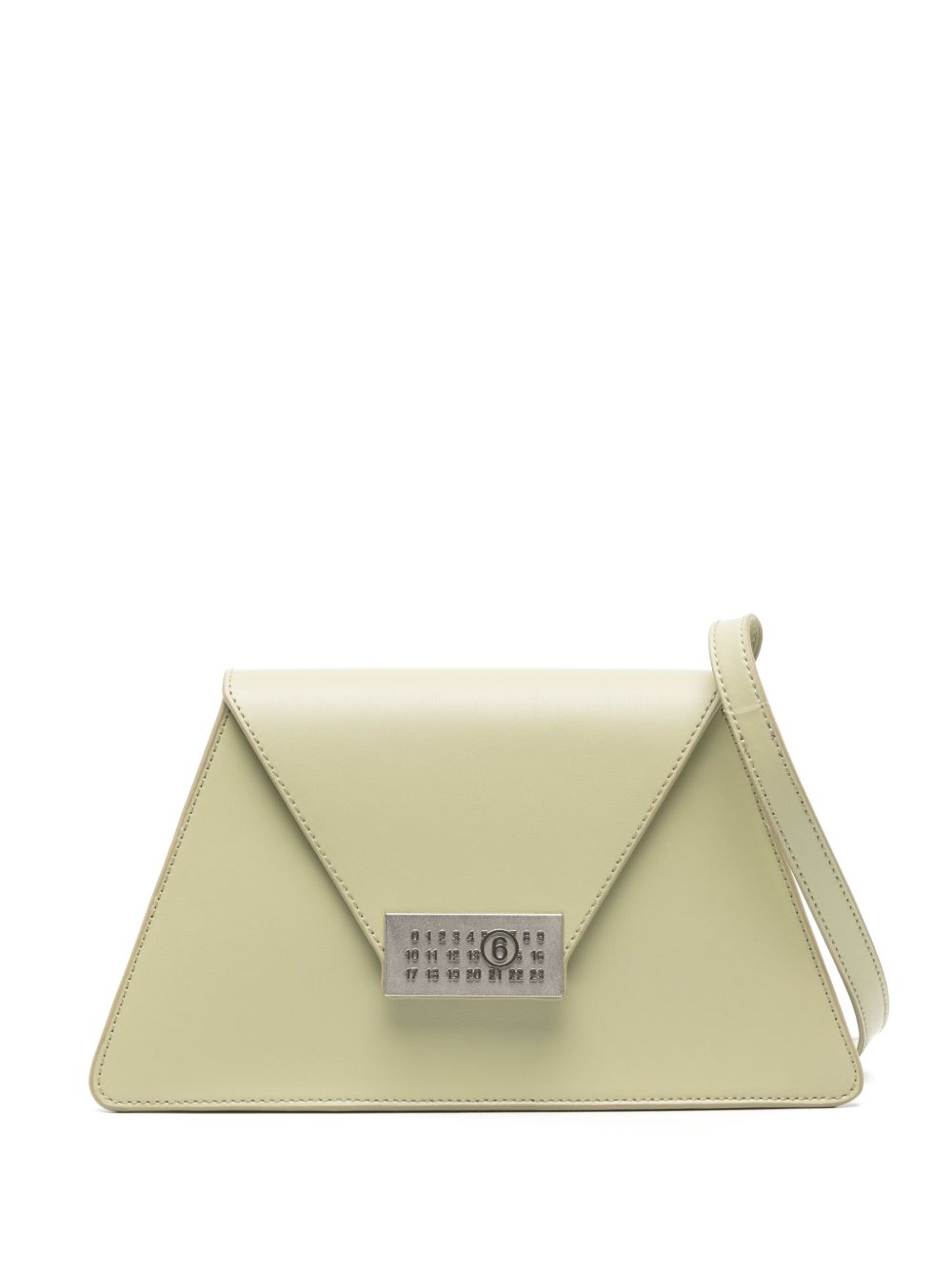 MM6 Maison Margiela Numeric 皮质中号斜挎包 - 绿色