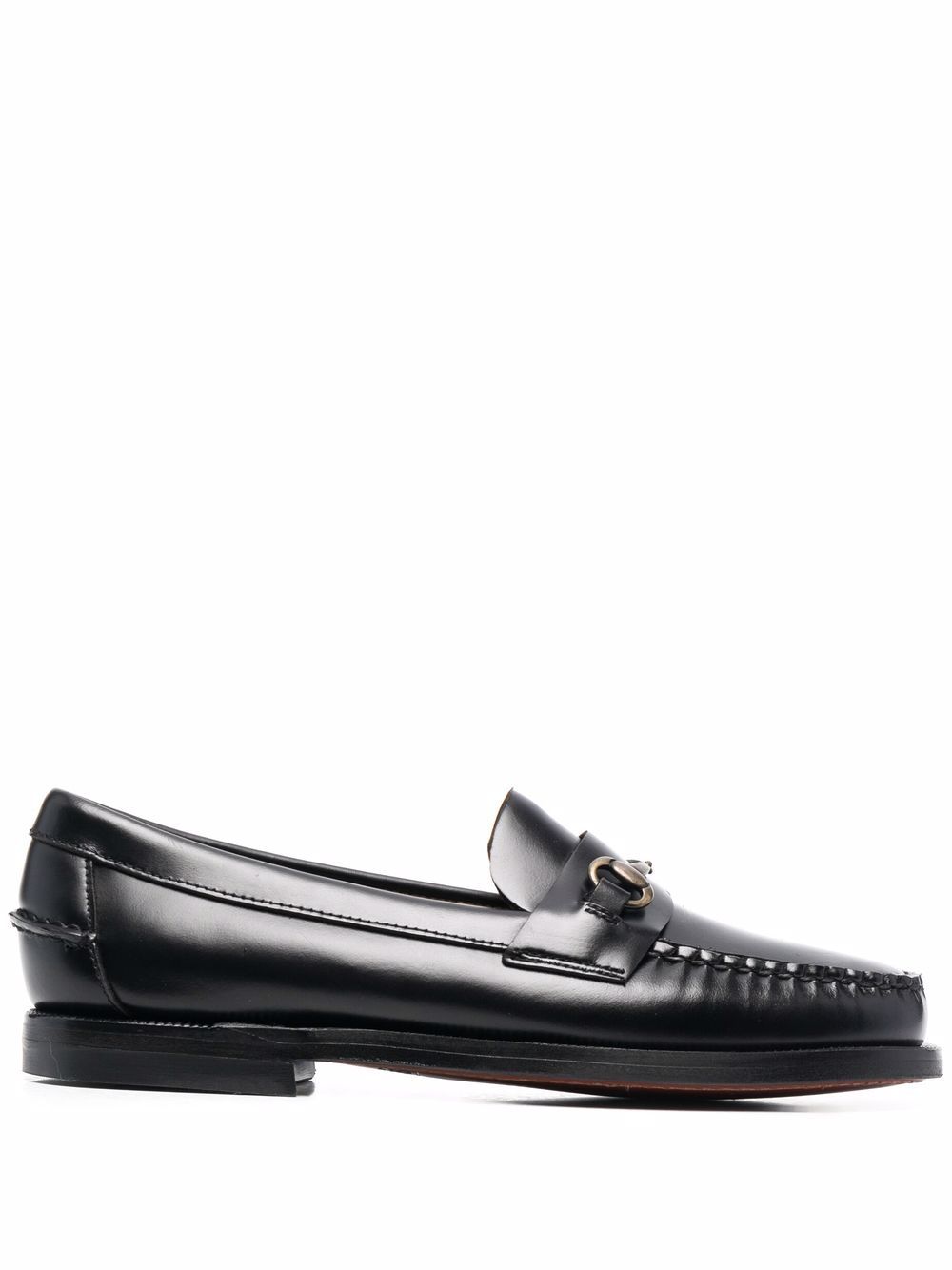 Sebago 马衔扣细节皮质乐福鞋 - 黑色