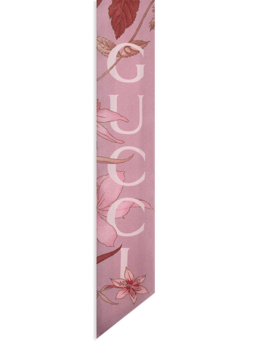 Gucci 印花真丝围巾 - 粉色
