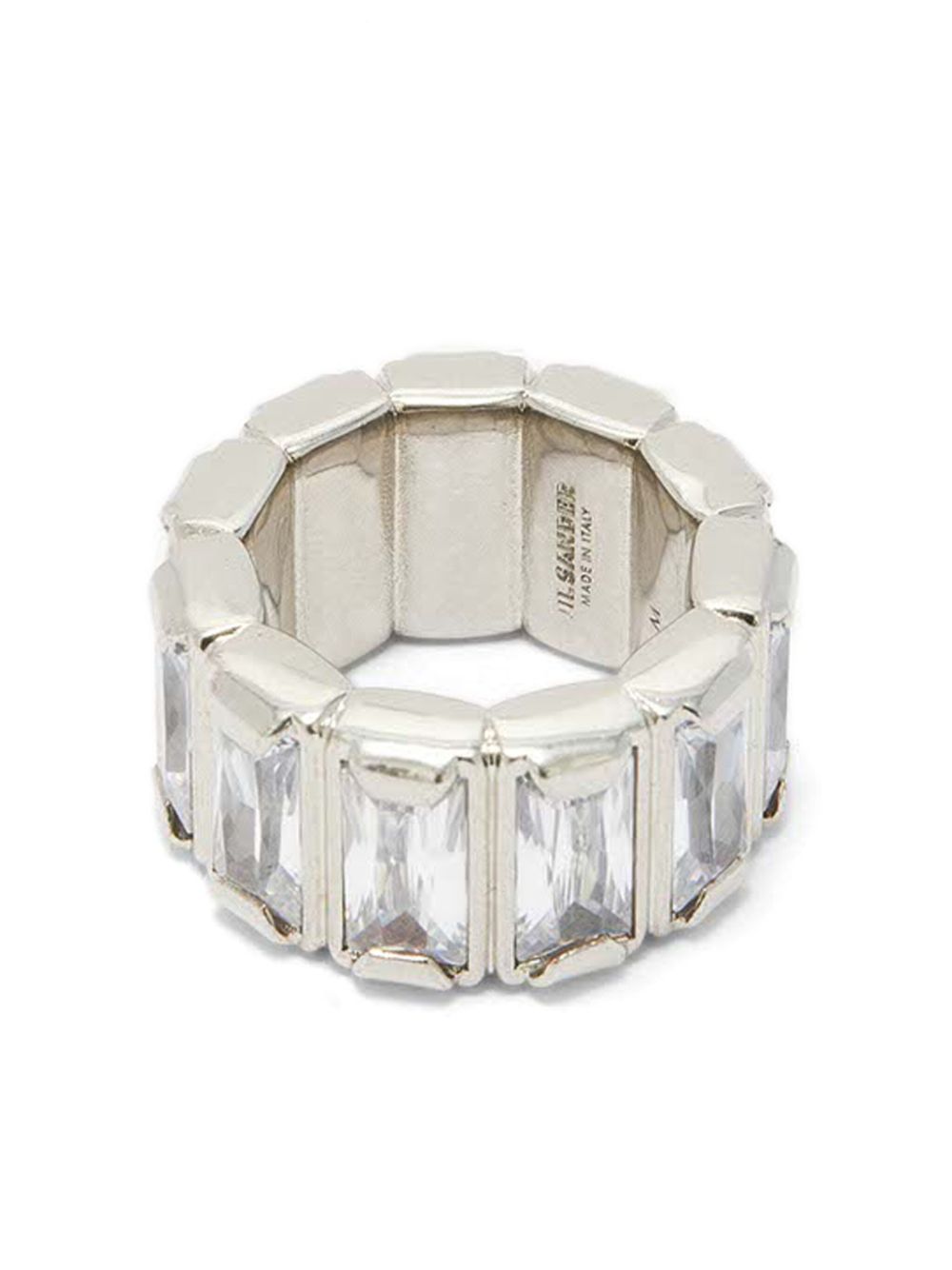 Jil Sander 晶饰戒指 - 灰色