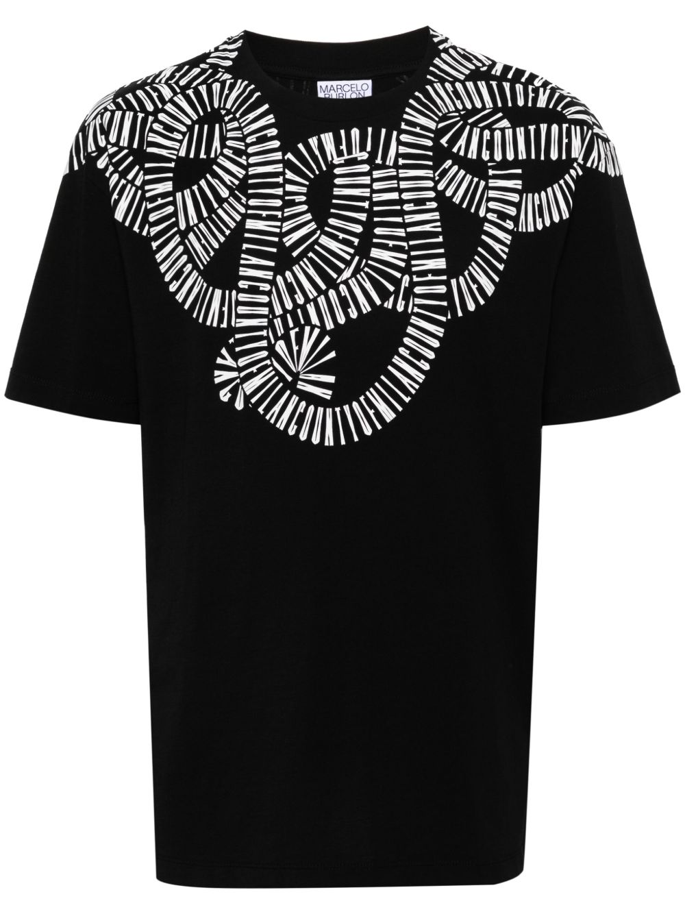 Marcelo Burlon County of Milan Snake Wings 棉T恤 - 黑色