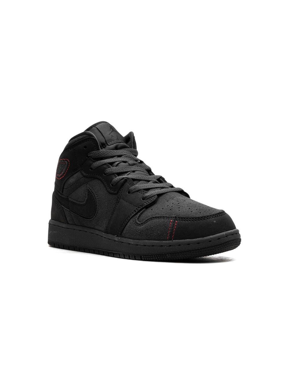 Jordan Kids Air Jordan 1 Mid Black Suede 运动鞋 - 黑色