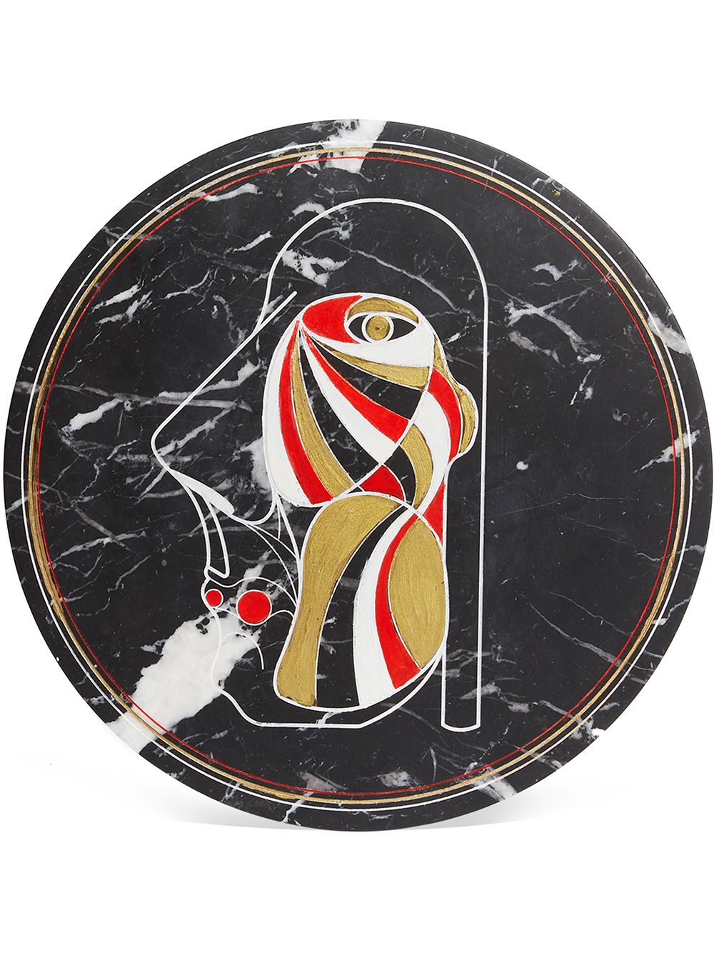 Editions Milano Marblelous II 盘子（32厘米） - 黑色
