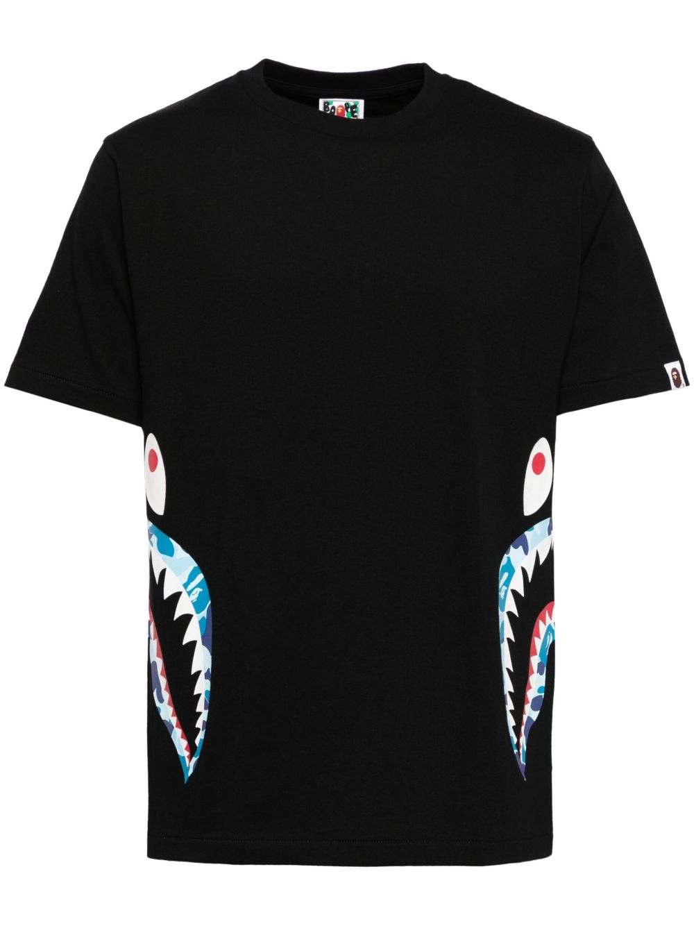 A BATHING APE® 图案印花棉T恤 - 黑色