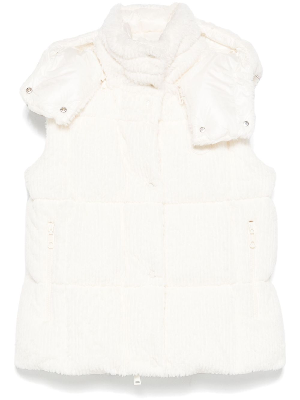 Moncler 人造皮草马甲 - 中性色