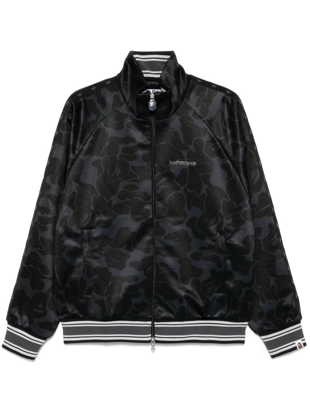 A BATHING APE® 同色系对比迷彩运动夹克 - 黑色