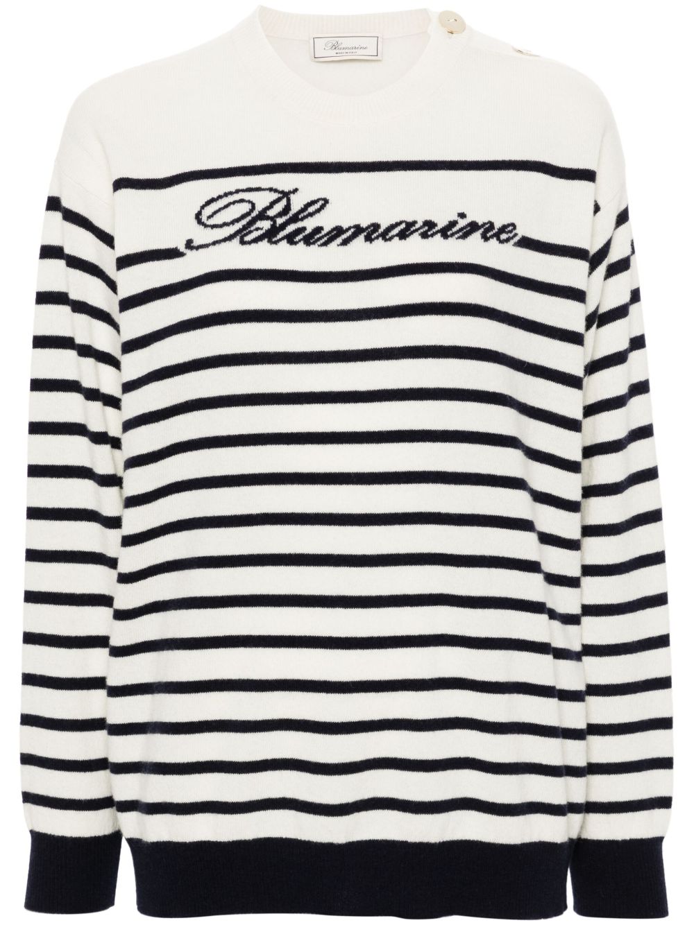 Blumarine logo嵌花毛衣 - 中性色