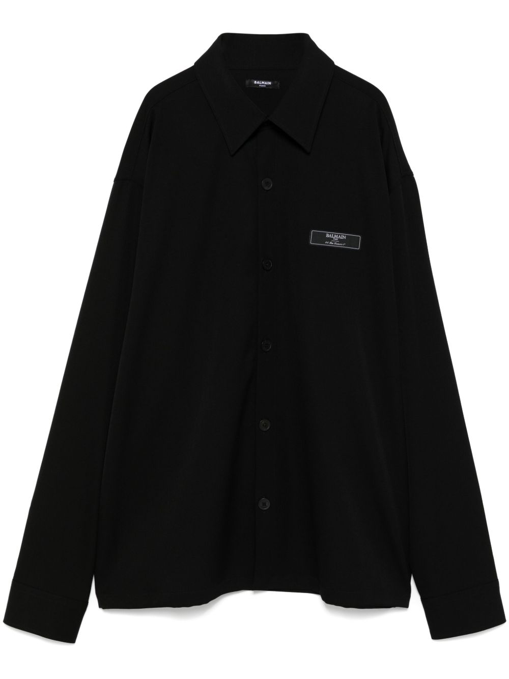 Balmain 标贴衬衫 - 黑色