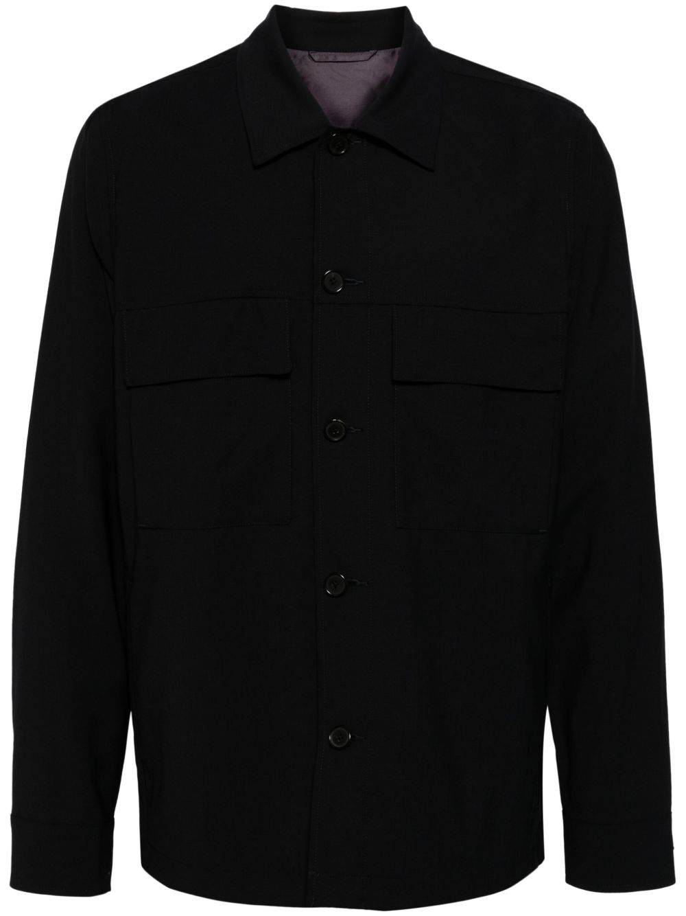 Paul Smith 长袖羊毛衬衫 - 蓝色