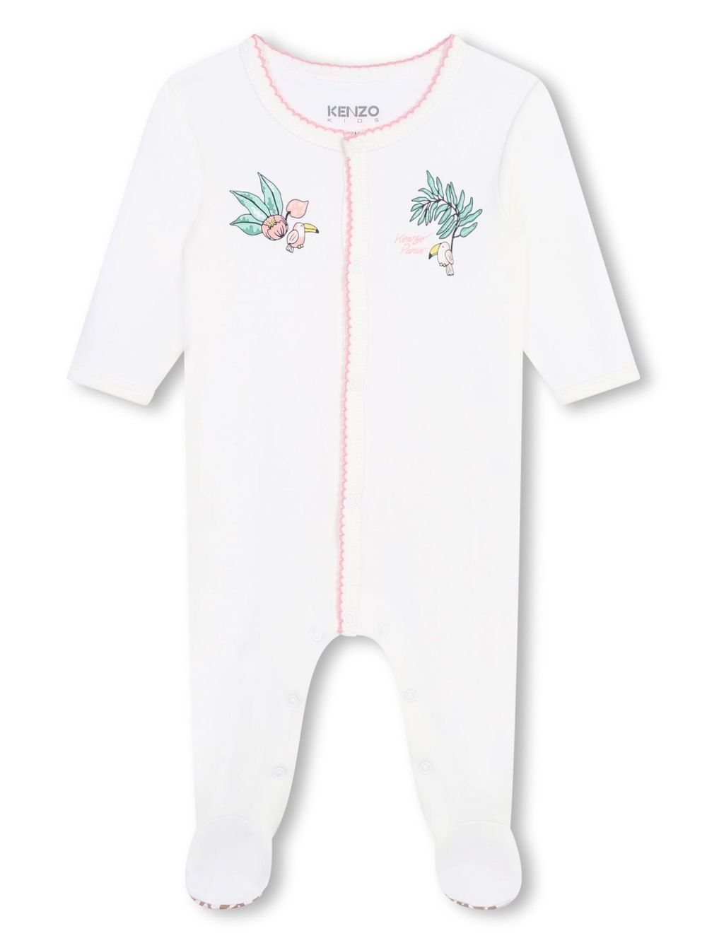 Kenzo Kids 图案印花睡衣套装 - 白色
