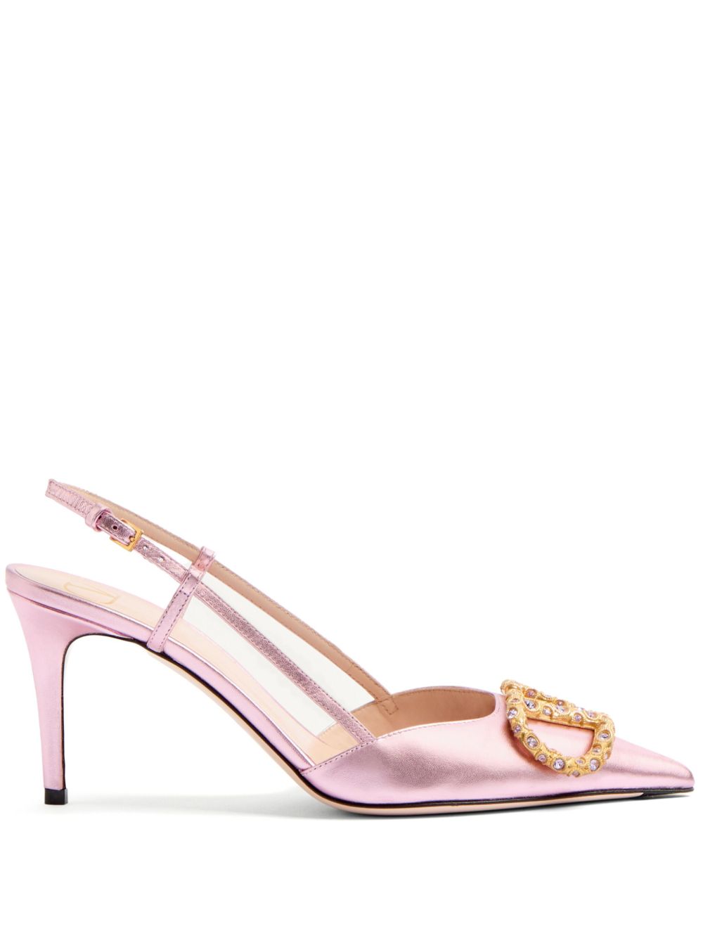 Valentino Garavani VLogo Signature 高跟裹踝鞋（8厘米） - 粉色