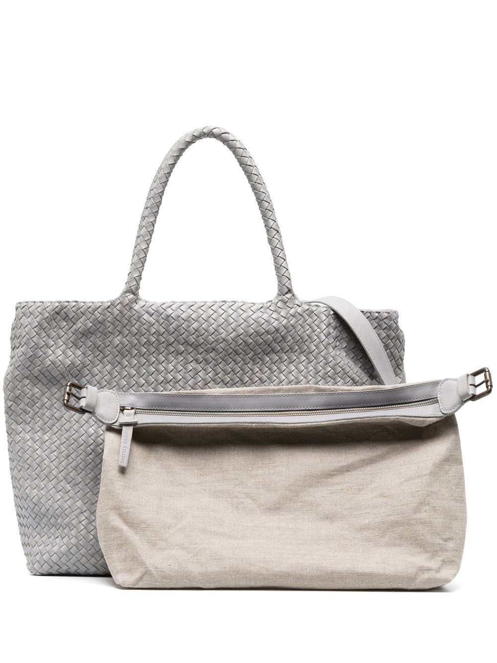 Officine Creative OC Class 35 编织托特包 - 灰色
