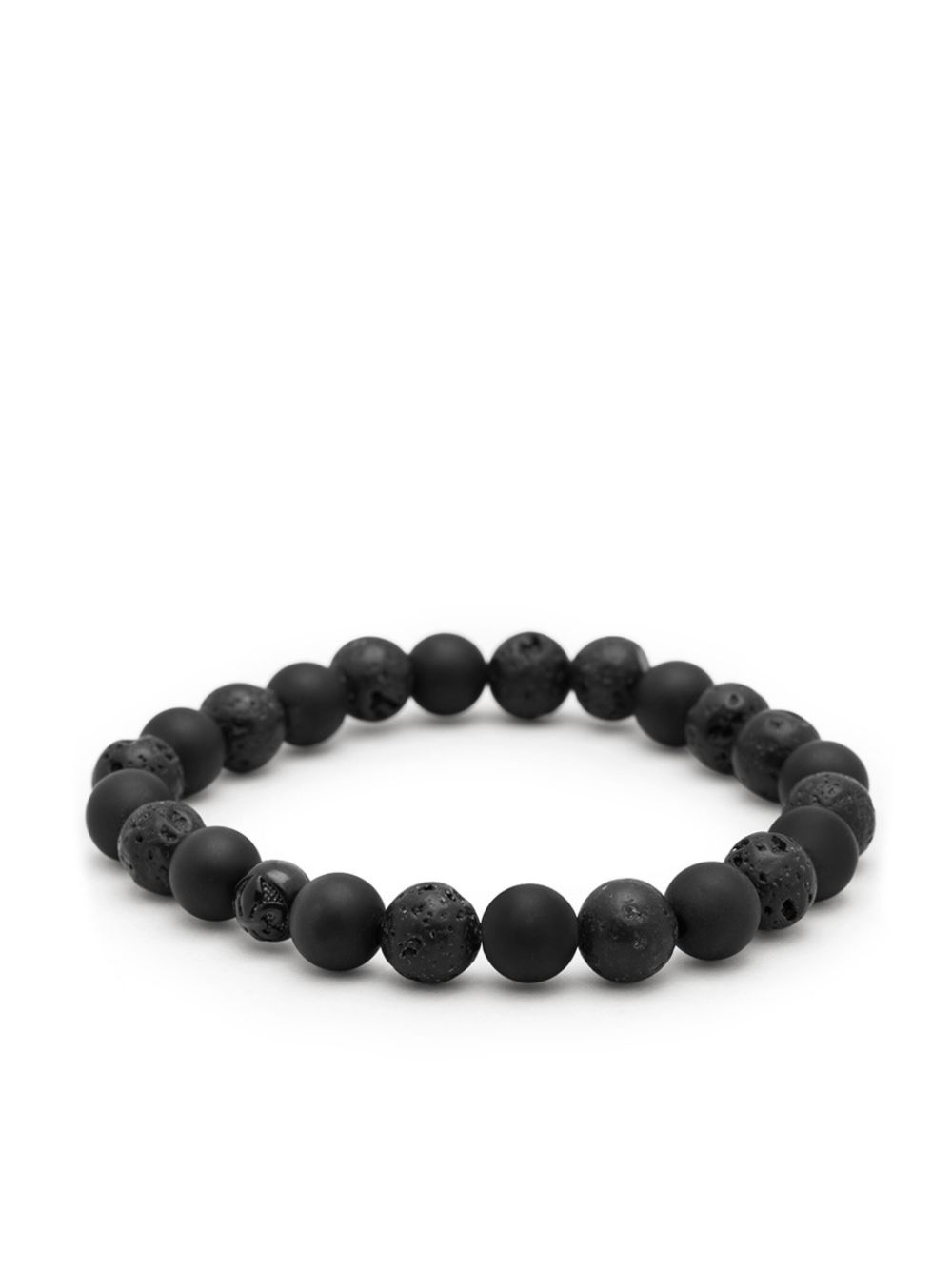 Nialaya Jewelry 缟玛瑙串珠手链 - 黑色