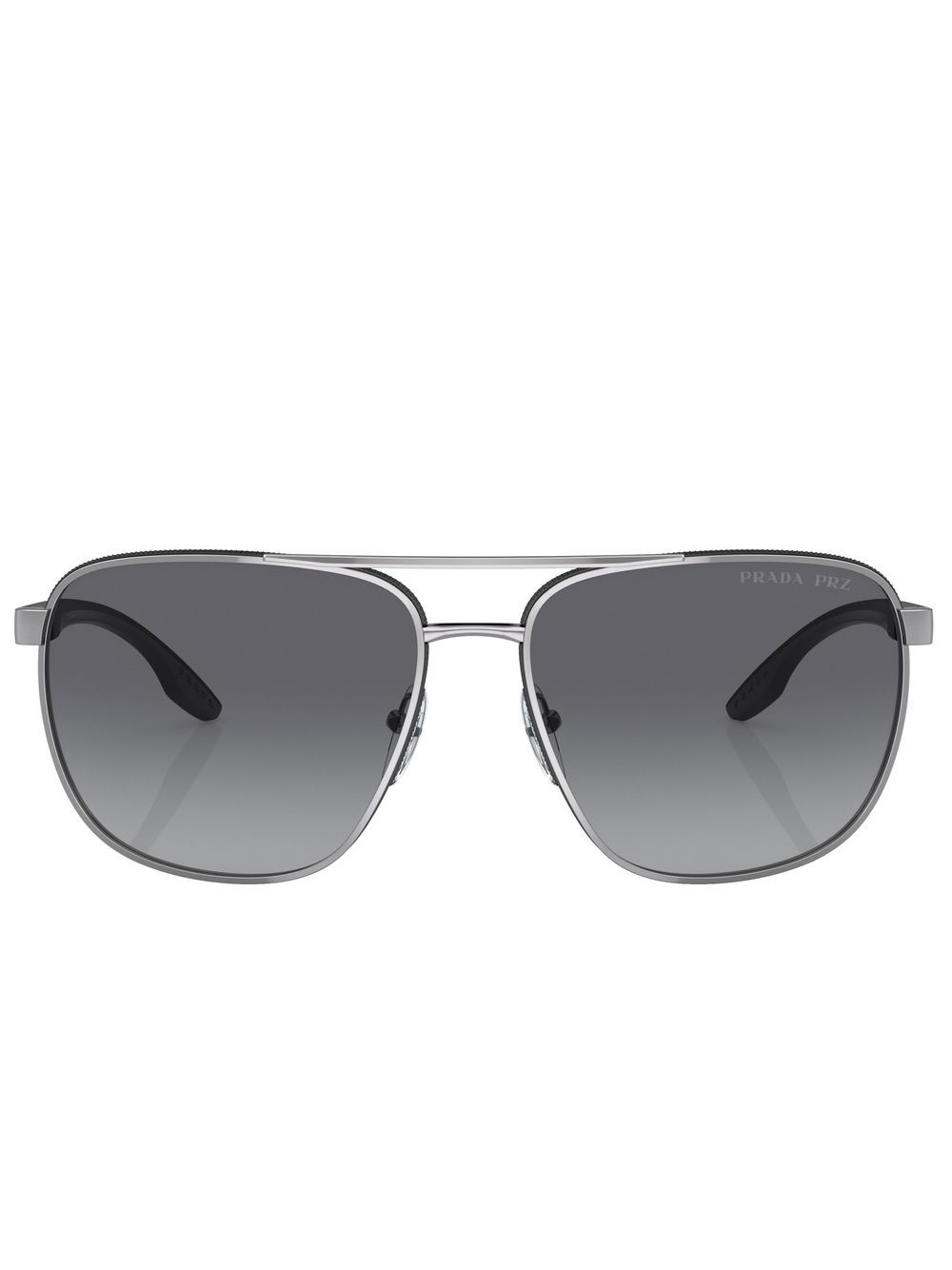 Prada Linea Rossa logo印花太阳眼镜 - 灰色