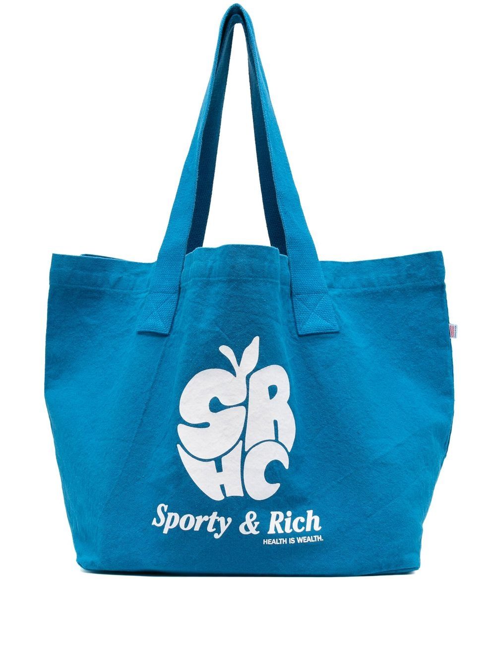 Sporty & Rich logo印花托特包 - 蓝色