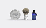 Czech & Speake 'oxford And Cambridge' Travel Shaving Set -   Silver, Blue Uni