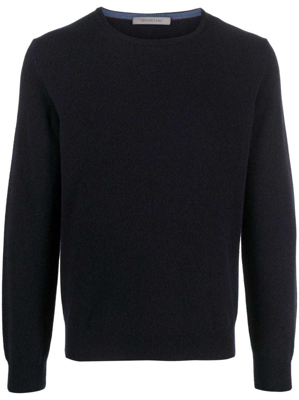Corneliani 圆领密织毛衣 - 蓝色