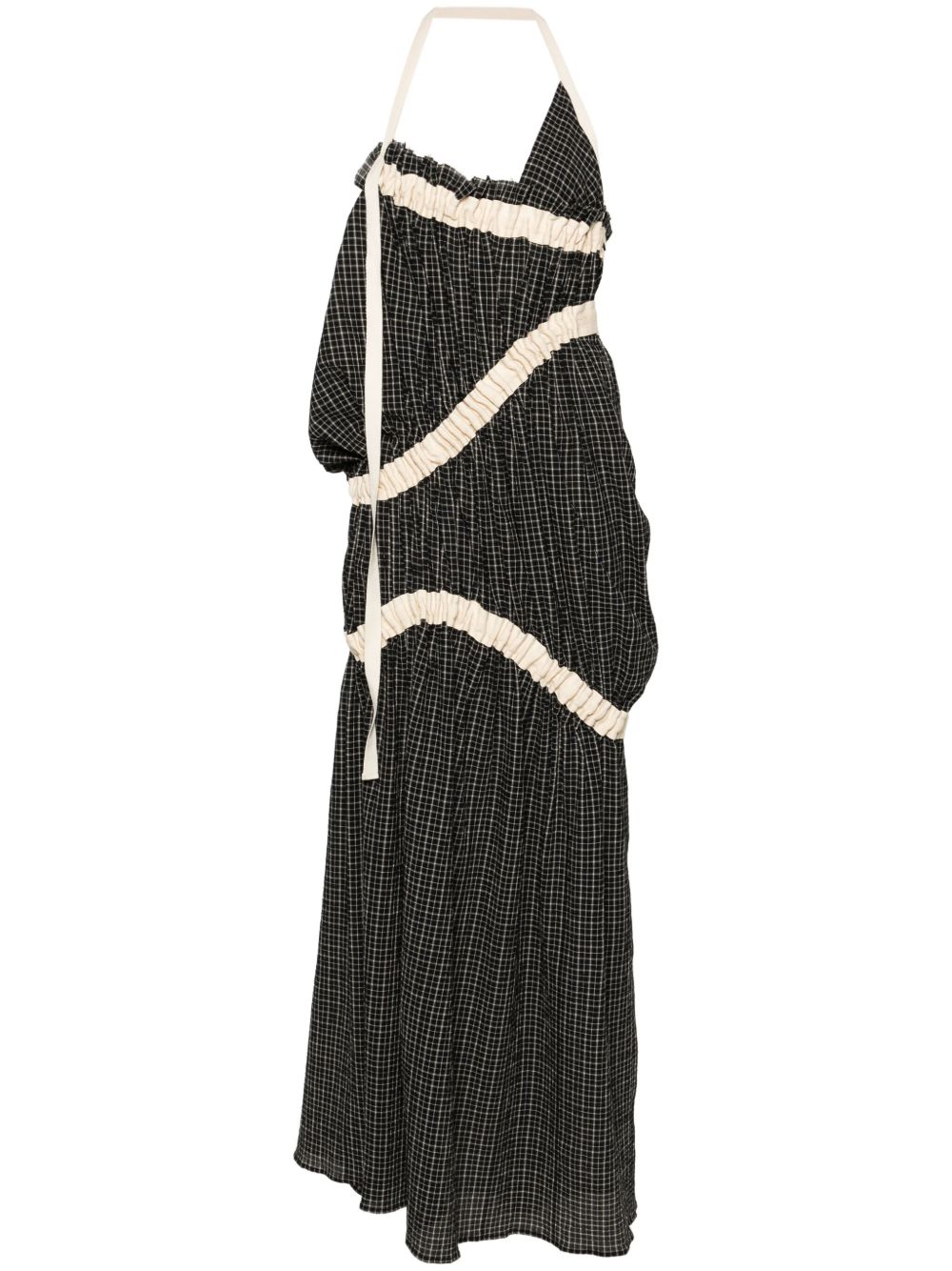 FEDERICO CINA asymmetric-design dress - 黑色