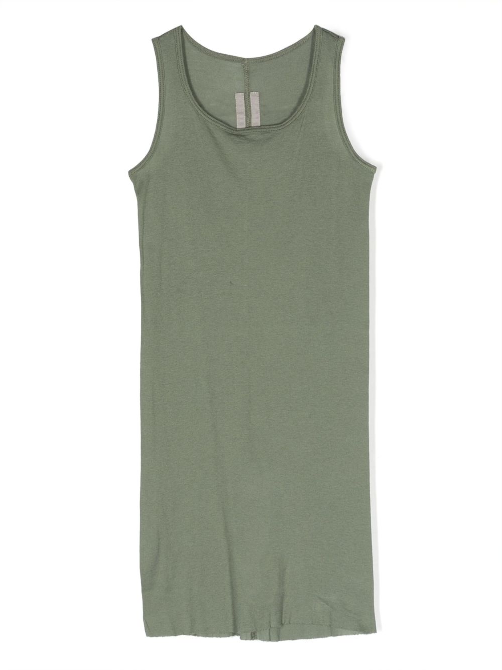 Rick Owens Kids 长款棉坦克背心 - 绿色
