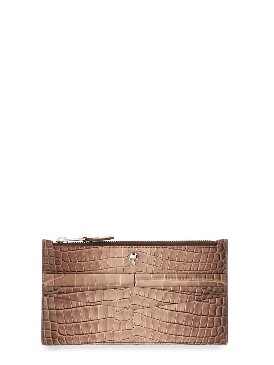 Alexander McQueen 扁平拉链钱包