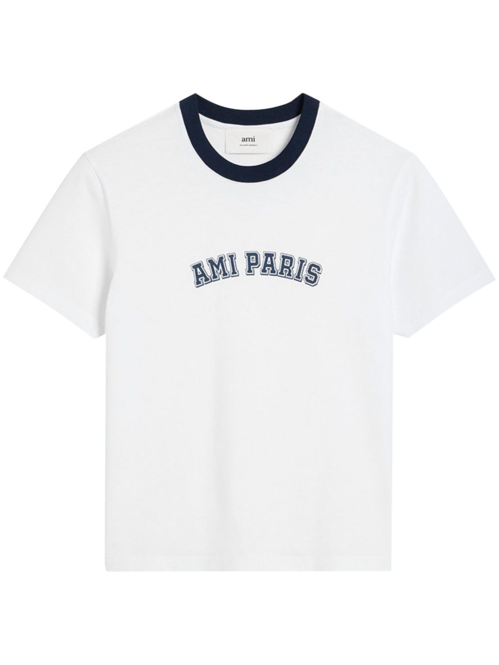 AMI Paris logo贴花棉T恤 - 白色