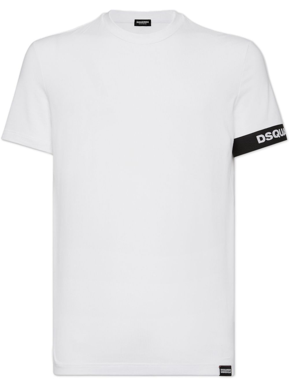 DSQUARED2 logo印花棉T恤 - 白色