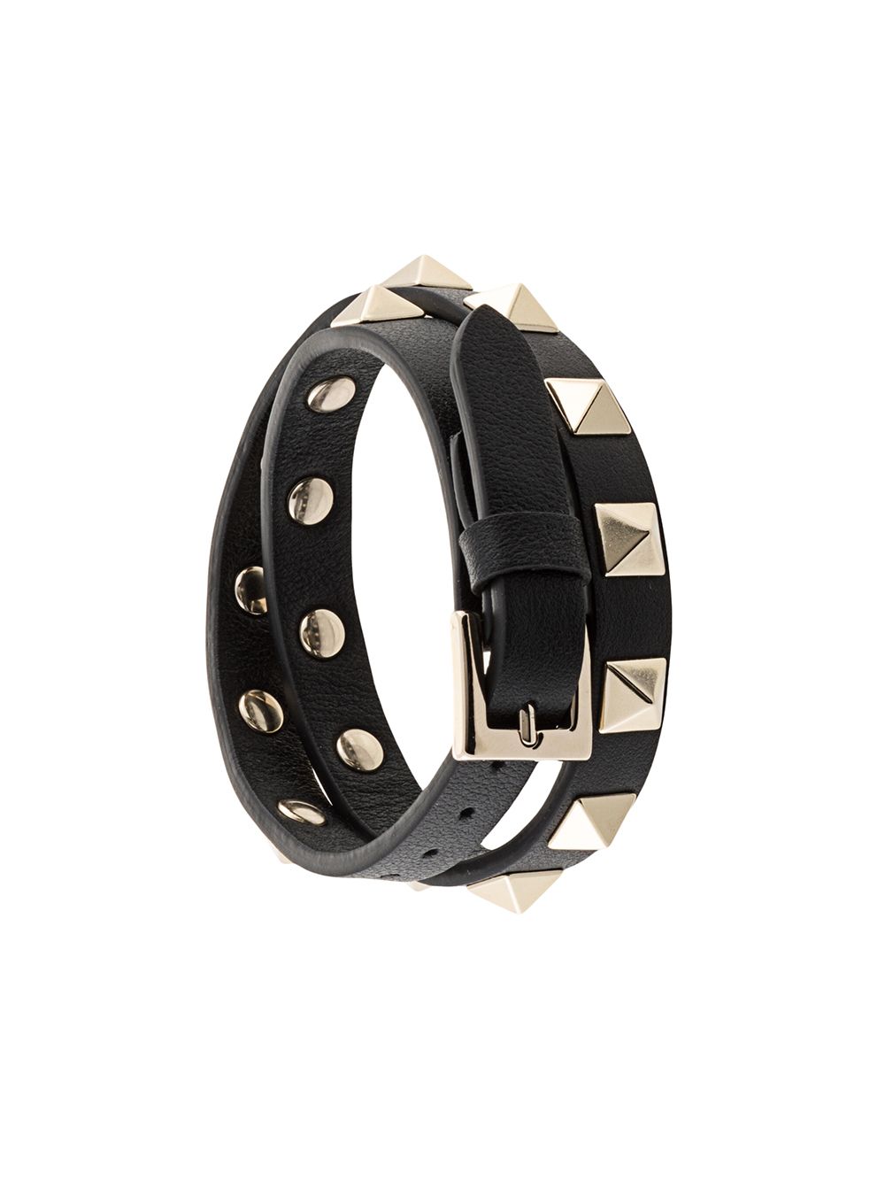 Valentino Garavani 华伦天奴 Rockstud环绕手链 - 黑色