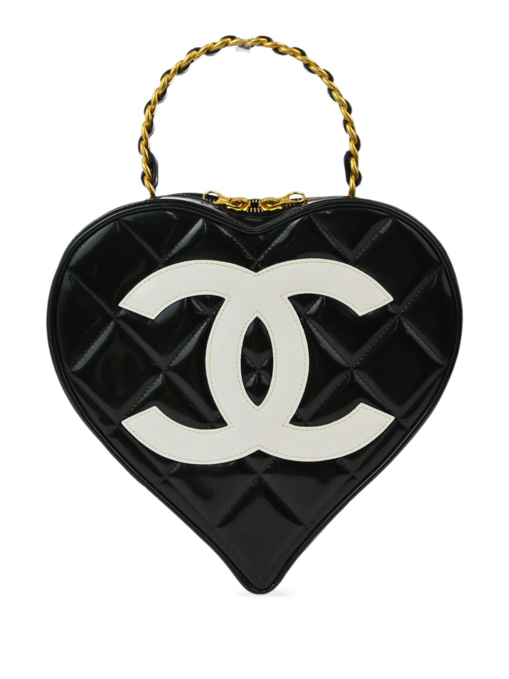 CHANEL Pre-Owned Heart Vanity 化妆包（1995年典藏款） - 黑色
