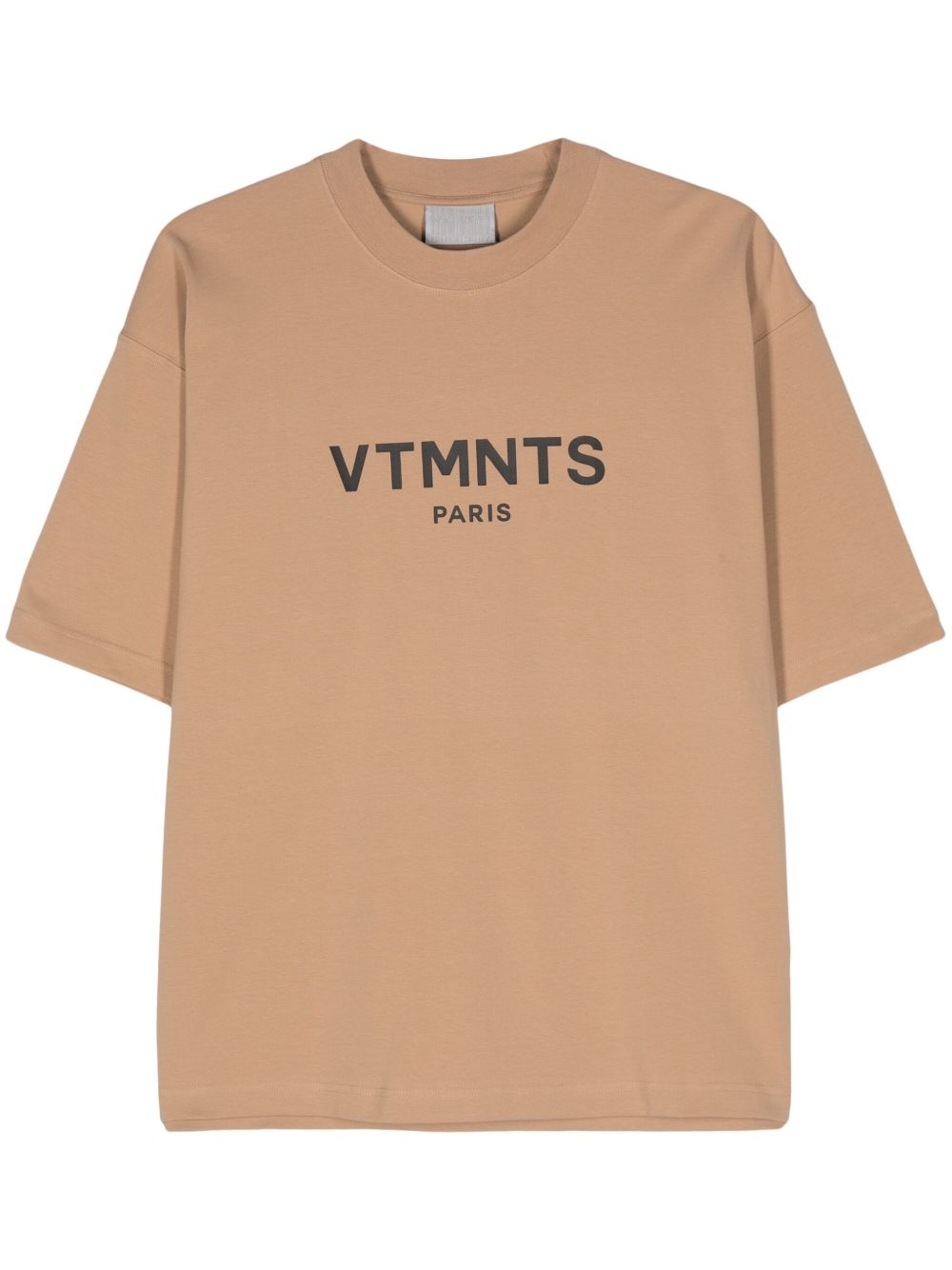 VTMNTS logo印花短袖T恤 - 褐色