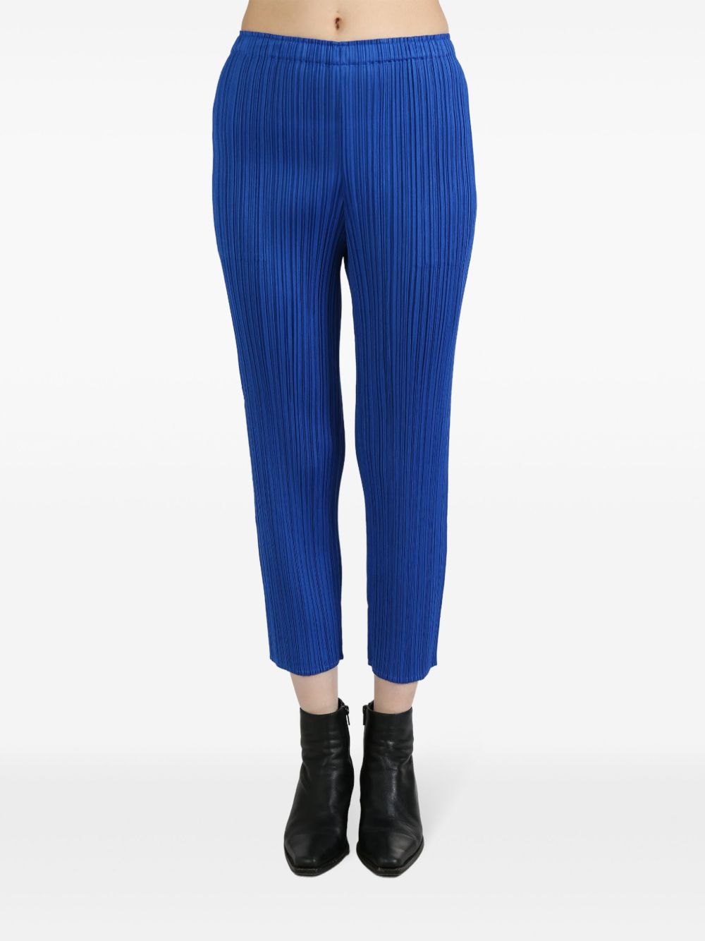 Pleats Please Issey Miyake October straight trousers - 黑色